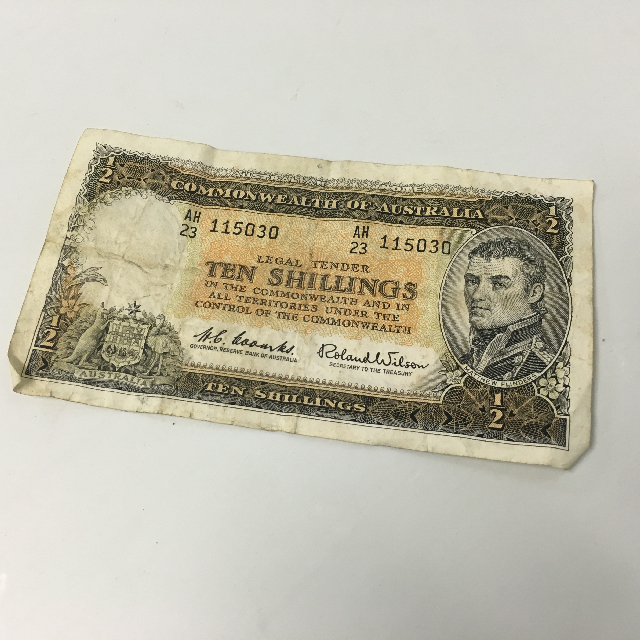 MONEY, Cash Notes - Australian Ten Shillings